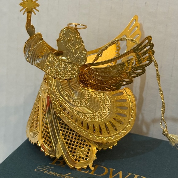 Baldwin 4 Gold Angel Ornaments